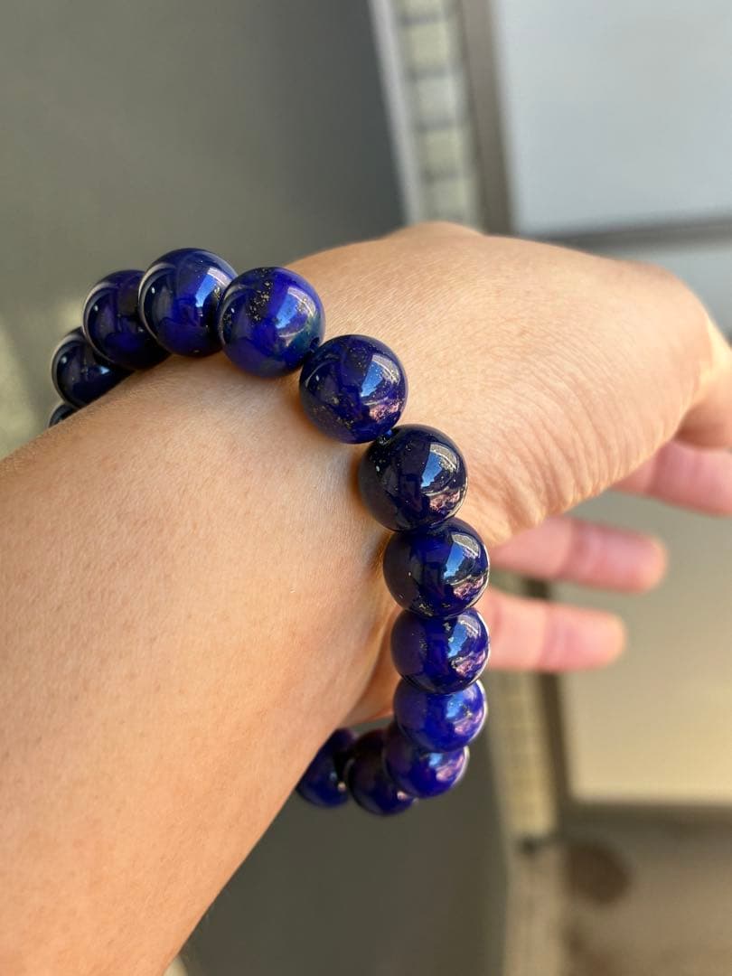 極上✨ロイヤルブルー　旧鉱山アフガニスタン産ラピスラズリのブレスレット