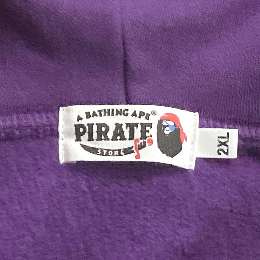 A BATHING APE パープルパーカー 2XL