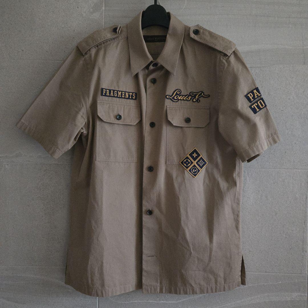 ルイヴィトン×フラグメント フラグメント ワッペン ミリタリーシャツ キムタク着
