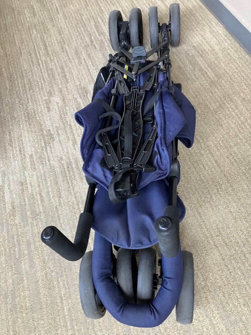 kinderwagon 2人乗ベビーカー DUO シティHOP ネイビー