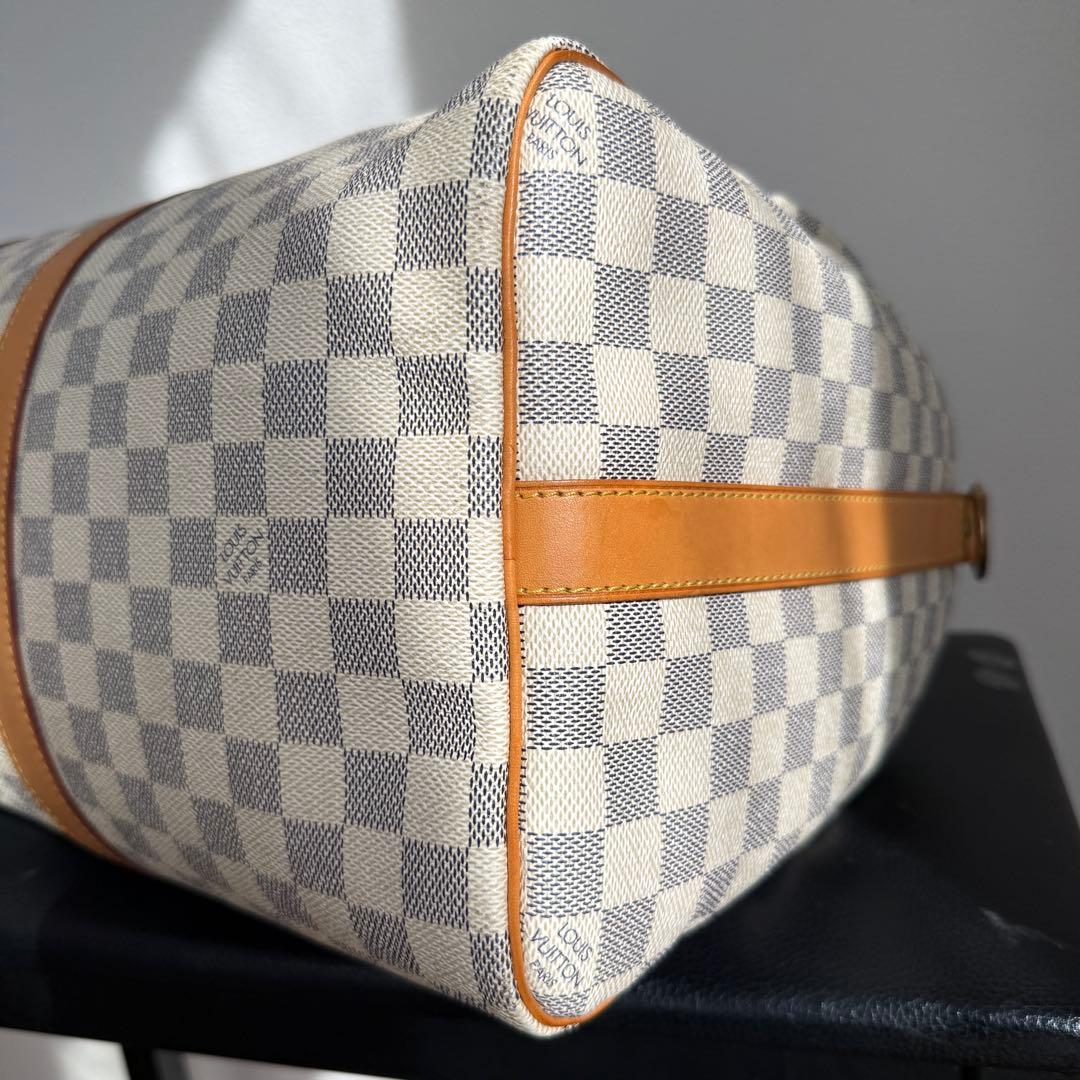 美品 LOUIS VUITTON キーポルバンドリエール 45 ダミエ・アズール
