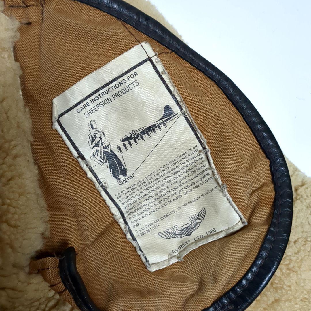 ✨AVIREX✨ムートンジャケット B3 40 シープレザー Lサイズ
