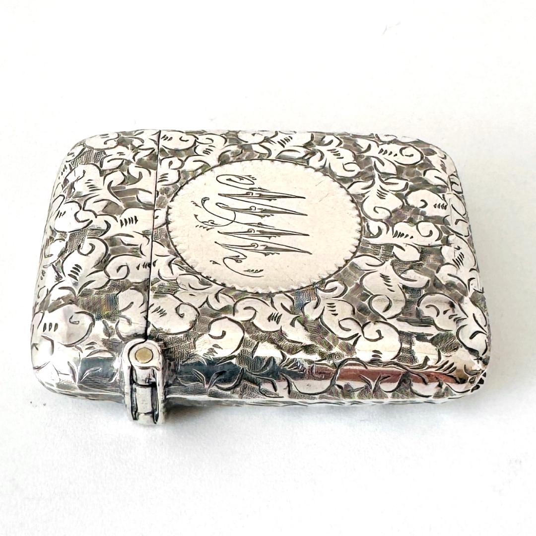 ★1895年代 英国★純銀製 マッチケース イギリス 925 バーミンガム