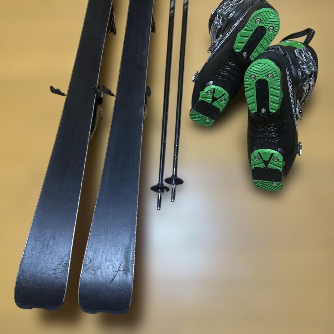 Nordica スキーセット 160cm スキー板 ストック 靴 27.5cm