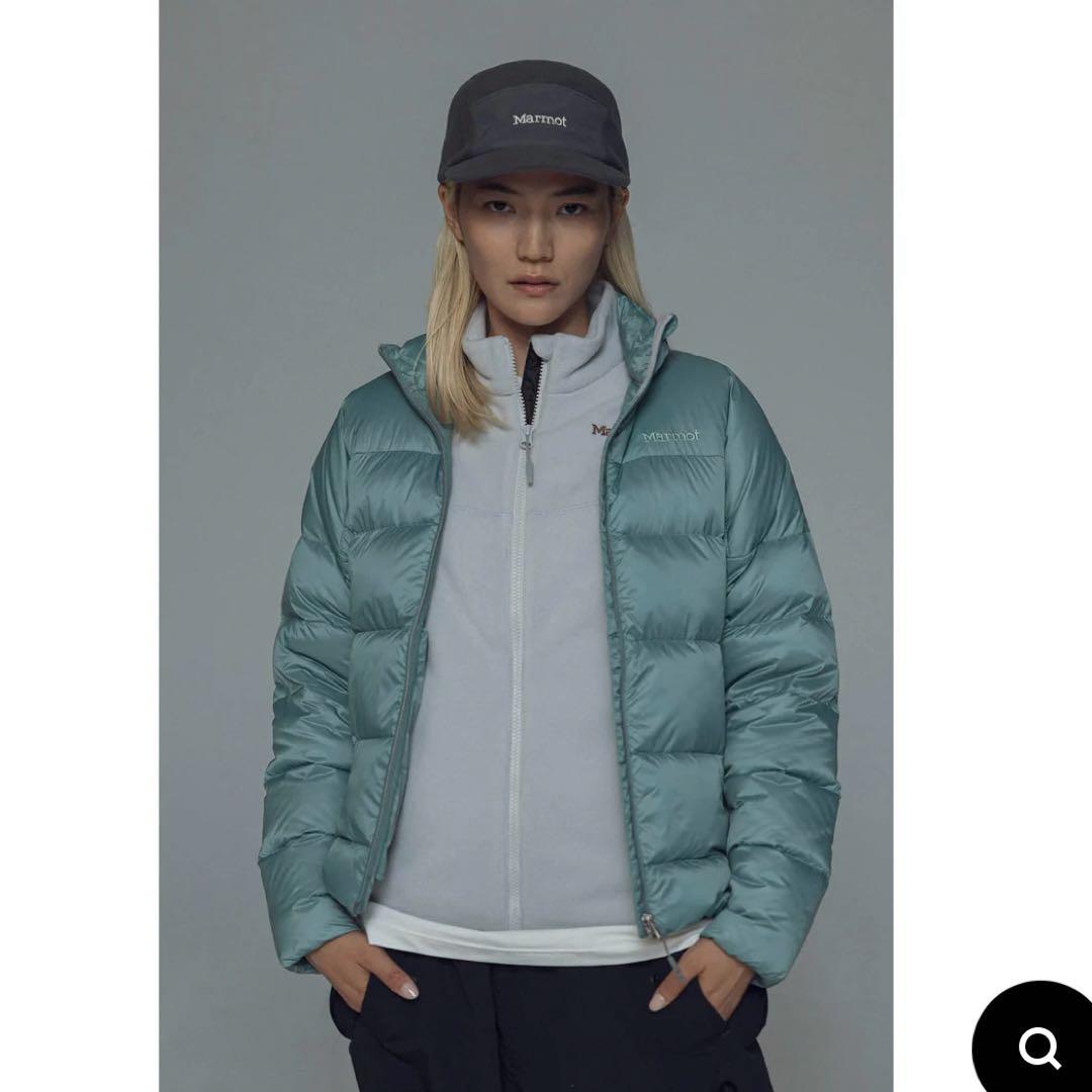 marmot ダウン　ミント　水色　ティファニー　モンベル　ネージュダウン