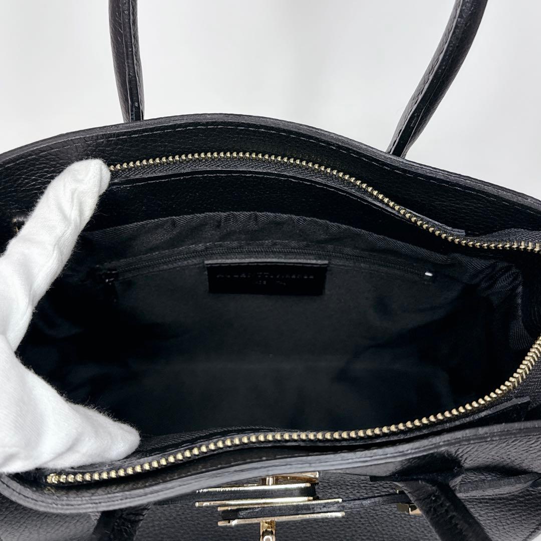 【極美品】AULENTTI トートバッグ　ショルダーバッグ　ベルト　ブラック