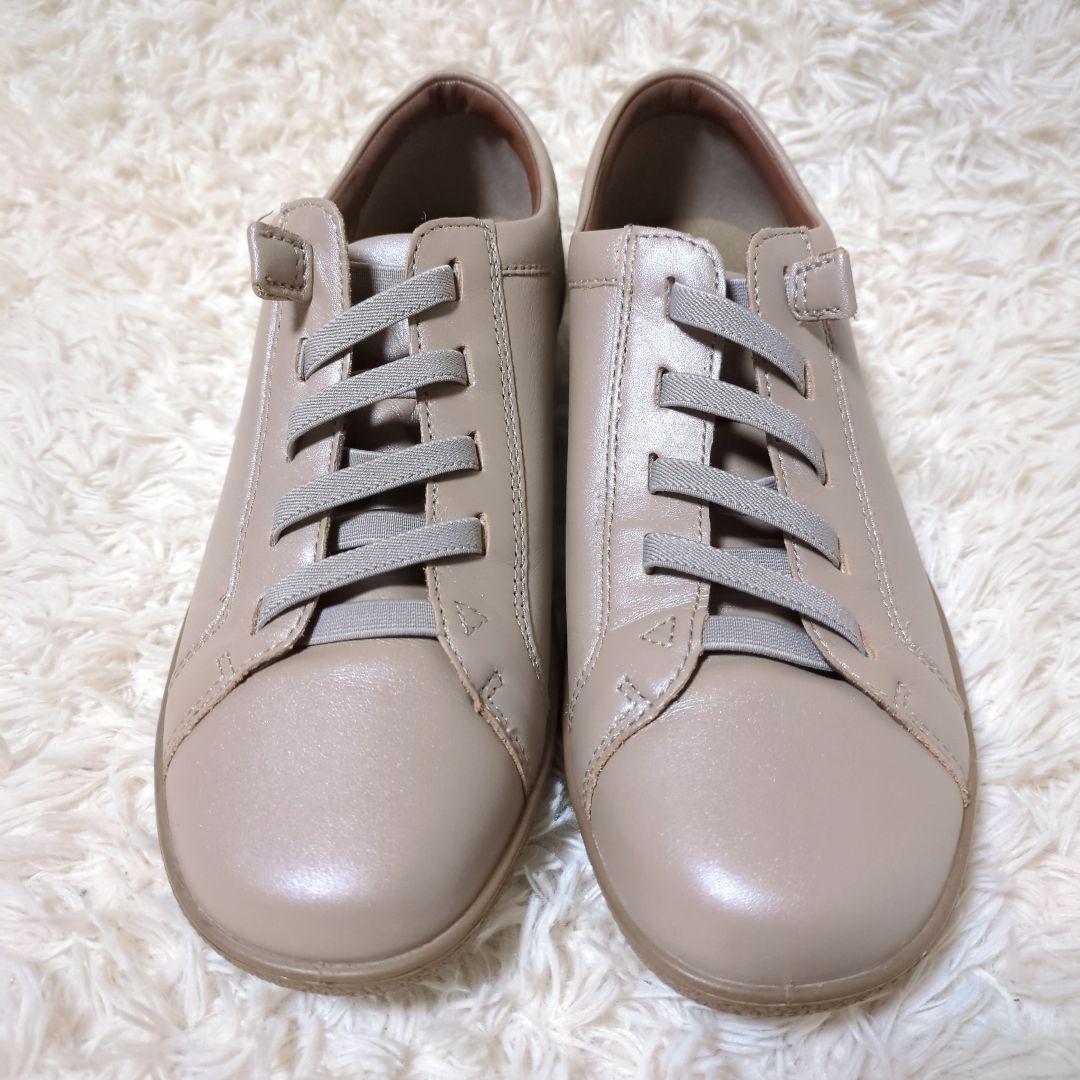 新品未使用！アキレスソルボ　レザーコンフォートシューズ　24.0cm　グレージュ