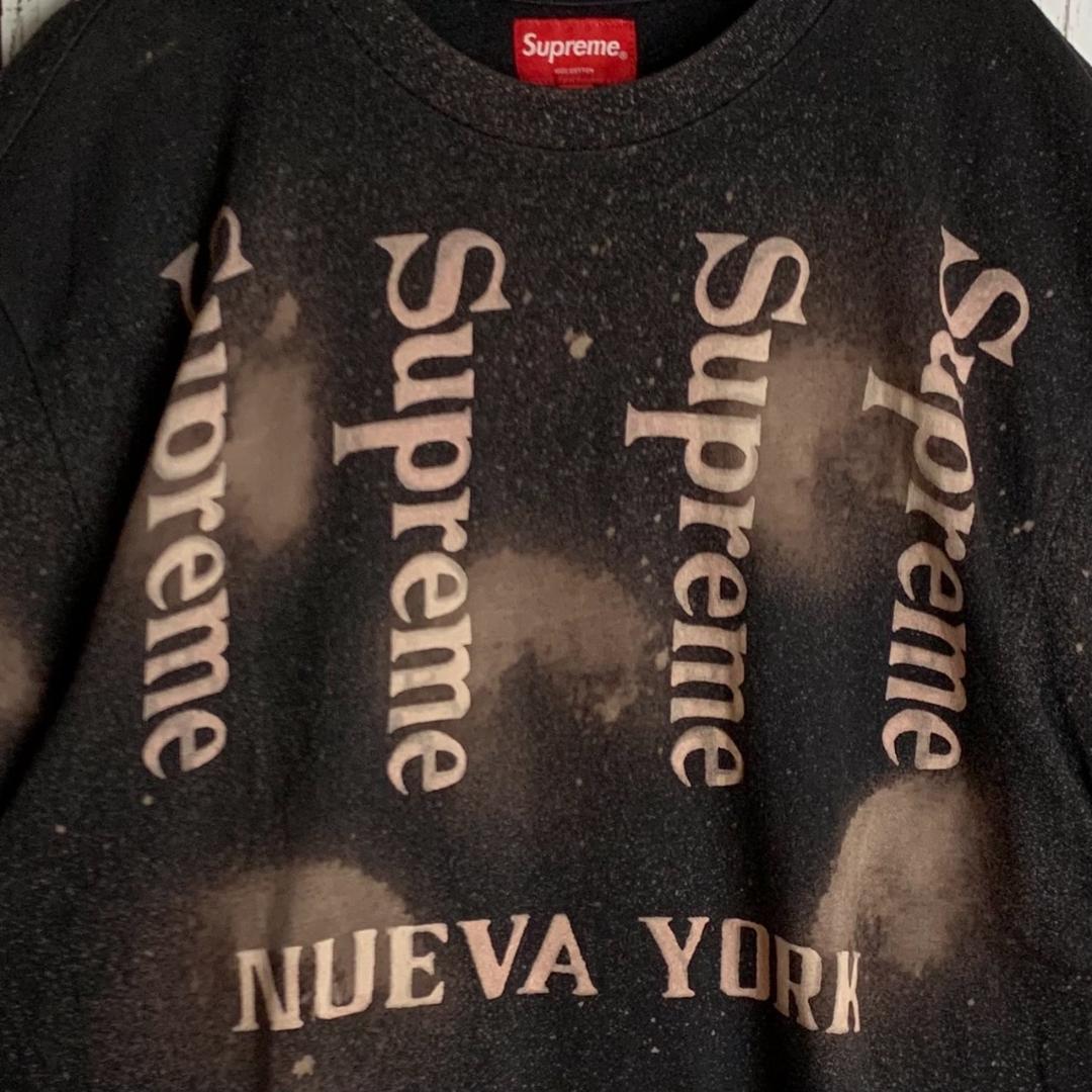 【希少・即完売モデル】シュプリーム☆総柄ロゴ入り入手困難Tシャツ/1421.