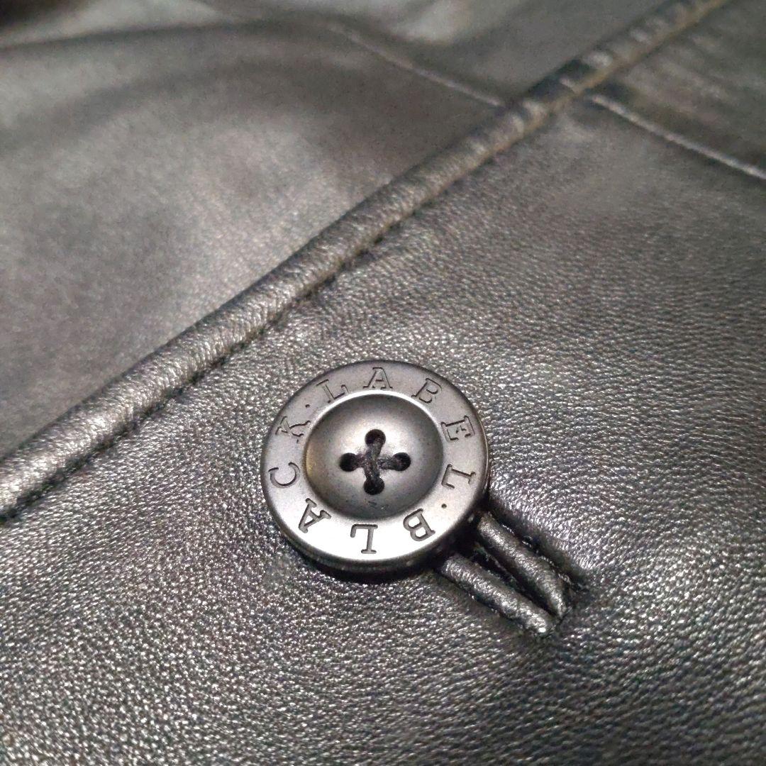 ✨美品【バーバリーブラックレーベル】ラムレザー/トレンチコート/ロング/ブラック