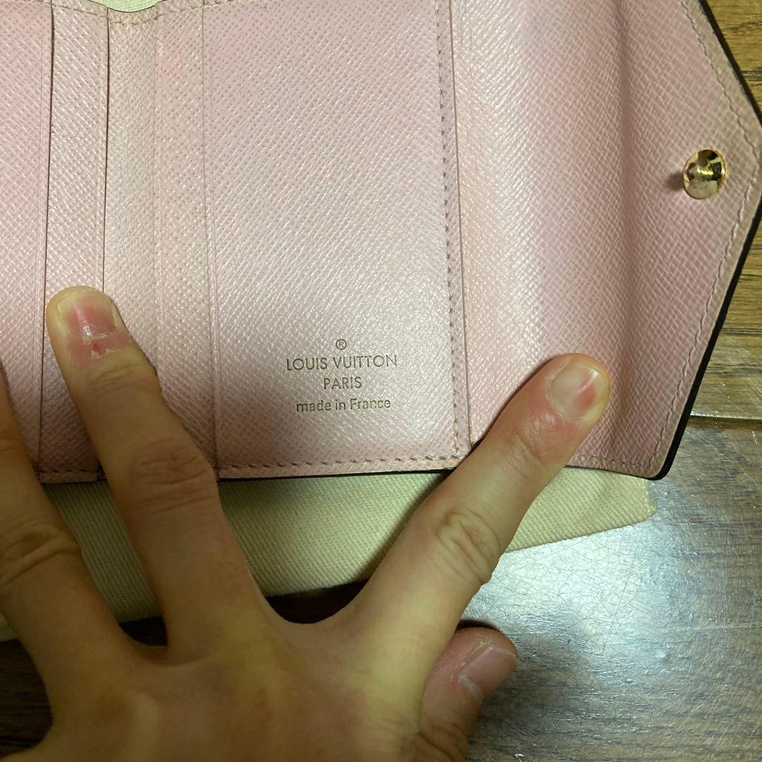 【値下げ】ルイヴィトン ポルトフォイユゾエ モノグラム ローズバレリーヌ 三折り