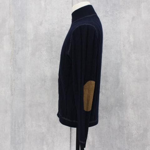 ◇良品 ブルネロクチネリ ダークネイビー Wジップカーディガン ウール×カシミヤ
