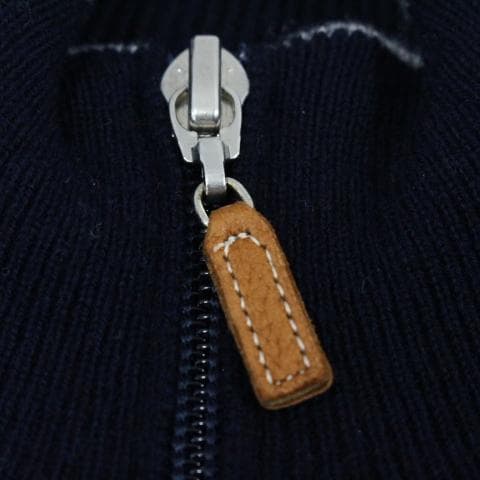 ◇良品 ブルネロクチネリ ダークネイビー Wジップカーディガン ウール×カシミヤ
