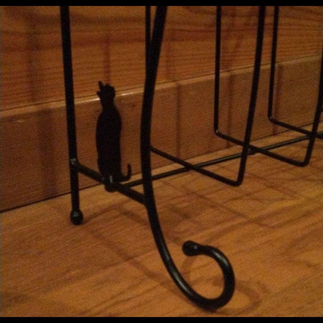 猫　ブックラック　マガジンラック　ブラックキャッツ　黒ネコ　　レトロ　ねこ