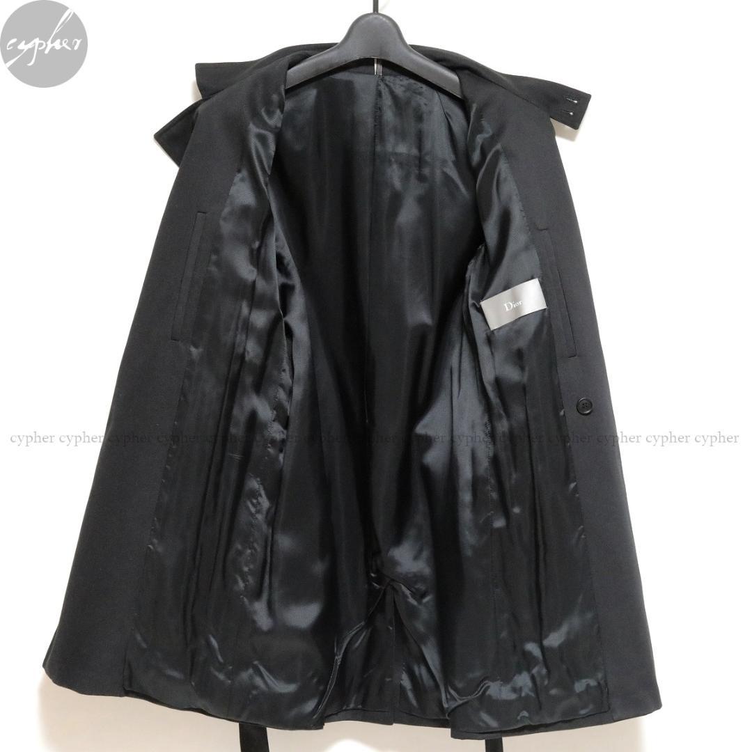 44 06SS Dior HOMME エディ期 トレンチ コート ブラック 黒