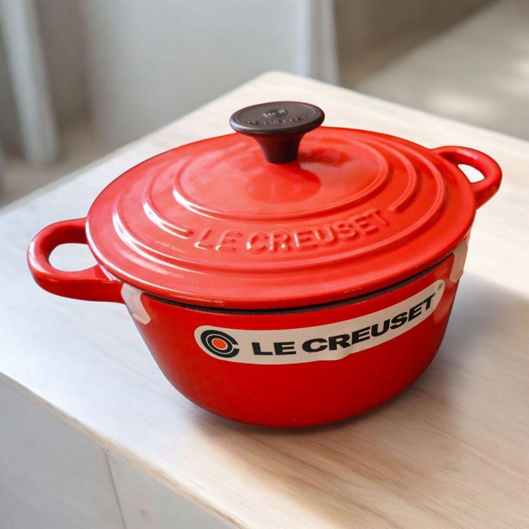 【新品未使用】LE CREUSET 赤 ココットロンド18cm