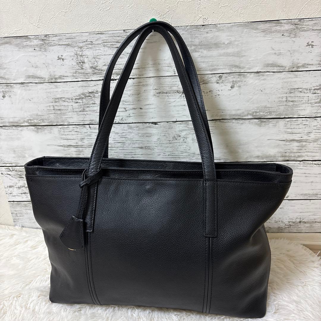 極美品　aniary アニアリ　トートバッグ　シボ革レザー　ビジネスバッグ　A4