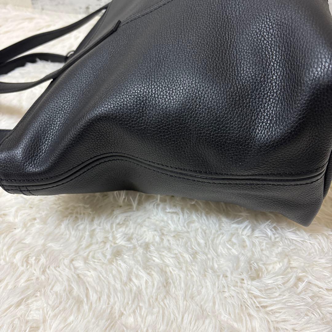 極美品　aniary アニアリ　トートバッグ　シボ革レザー　ビジネスバッグ　A4