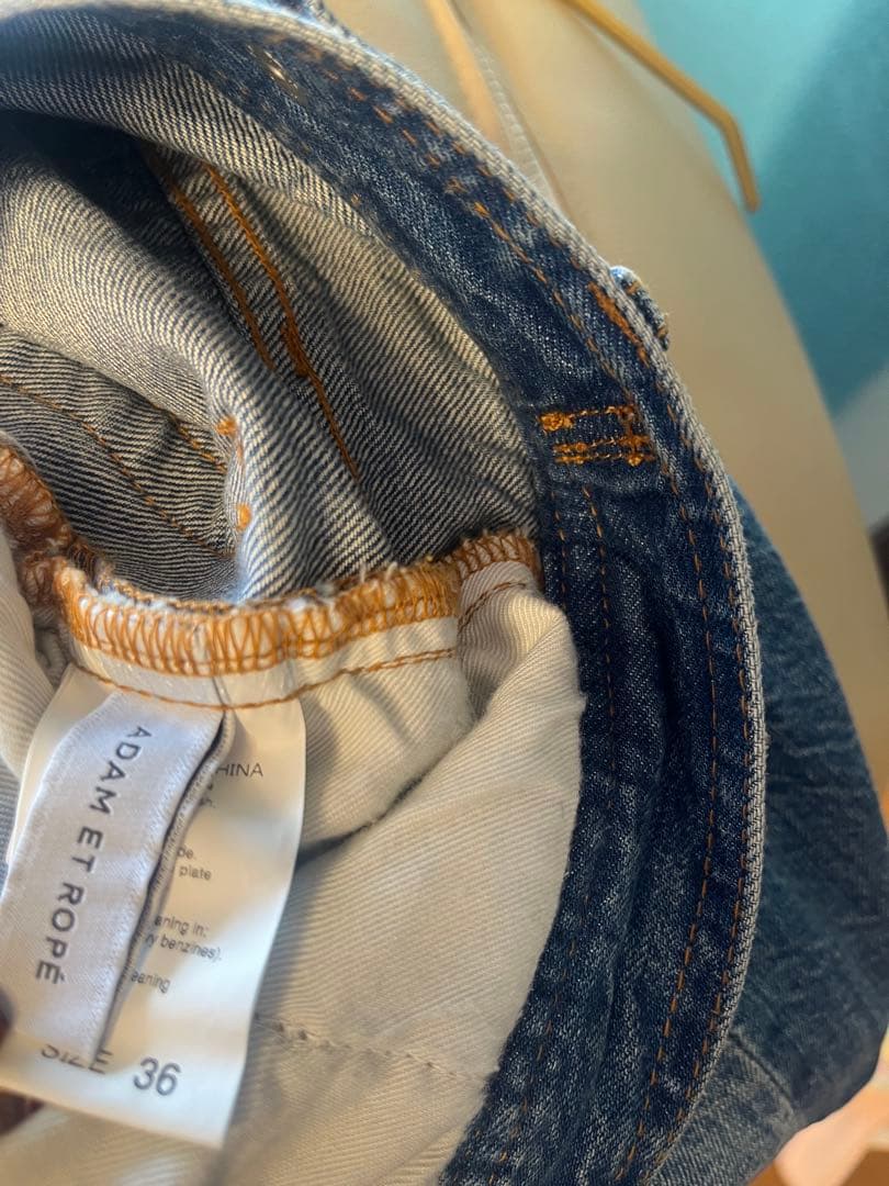 ADAM ET ROPÉ FEMME センターフリンジデニム