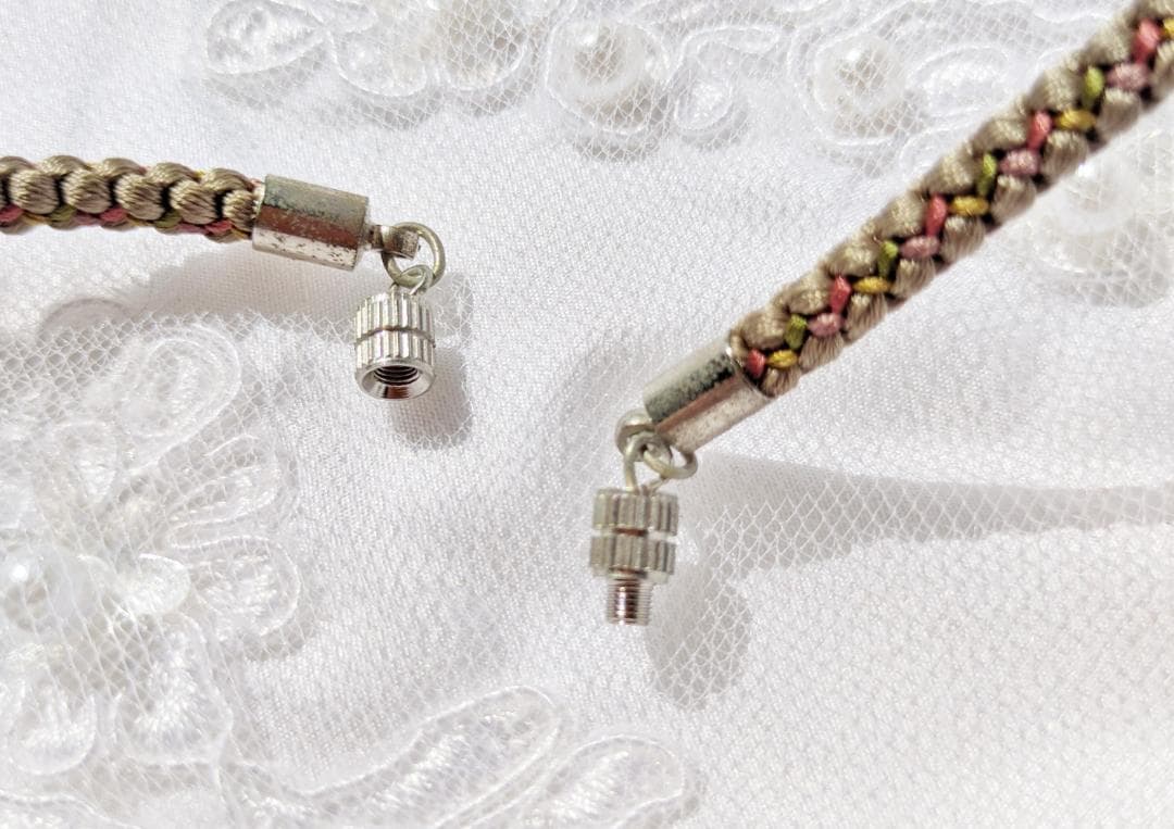 吉田正子トンボ玉（貳拾伍）　「江戸組み紐」ネックレス　ガラス玉に込めた日本画