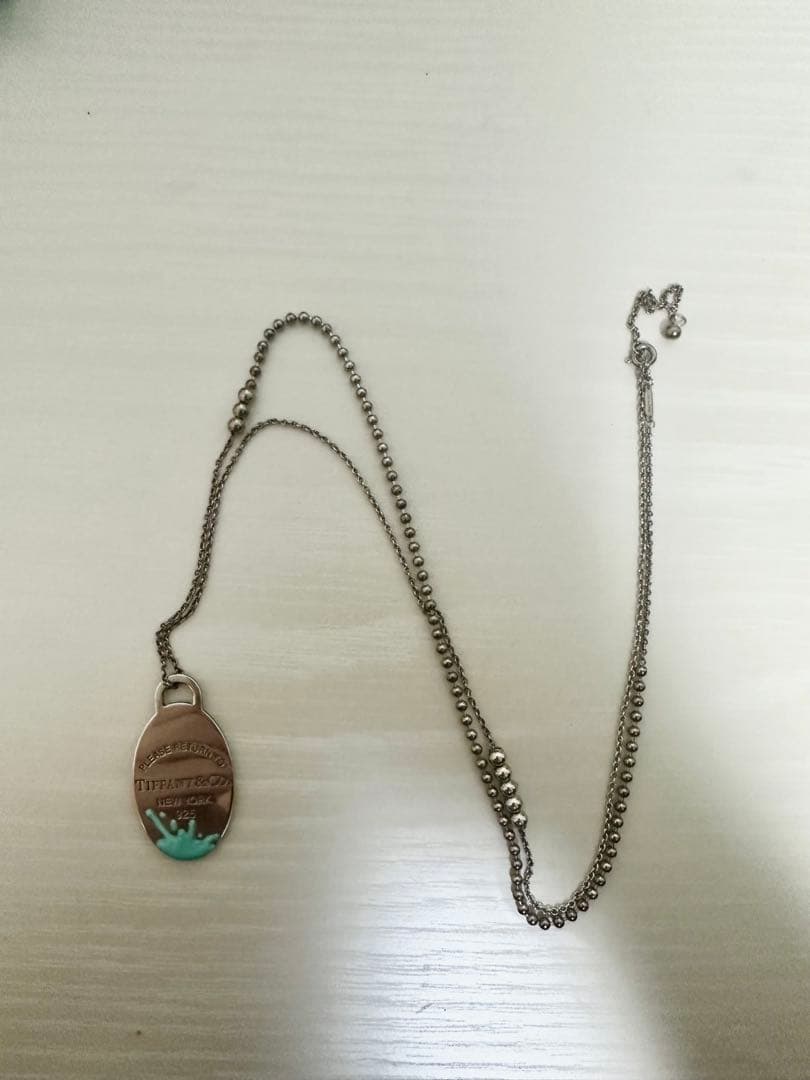 Tiffany & Co. 925スプラッシュネックレス　　オーバルタグ