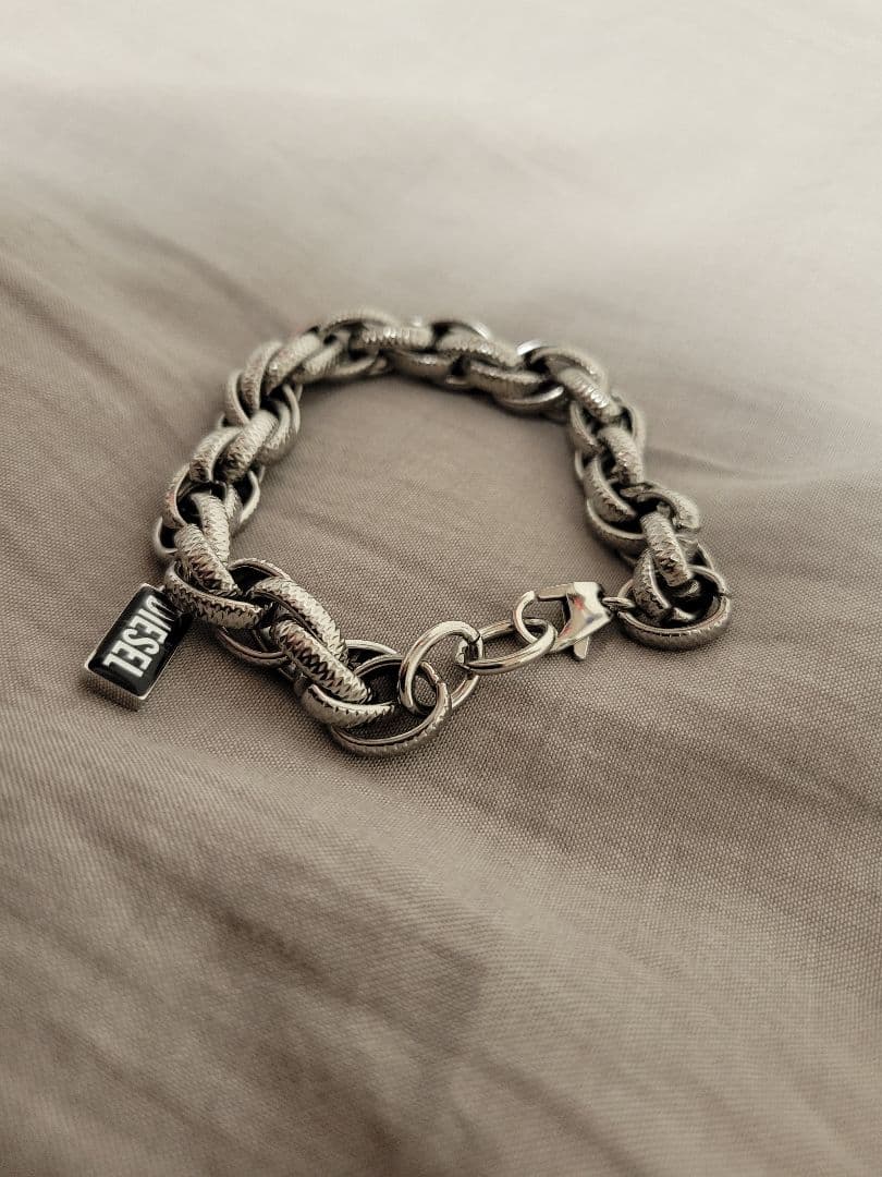 DIESEL チェーンブレスレット シルバー DX151400DJW