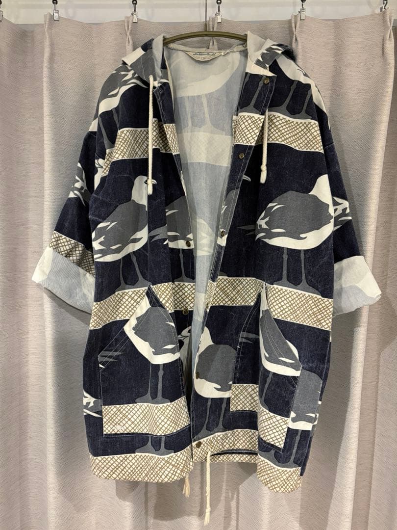 【POP】80s USA製 カモメ柄フードジャケット MichiganRa