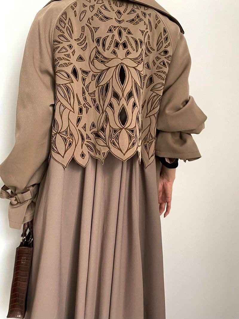 BACK CUTTING LACE COAT　ameri vintage