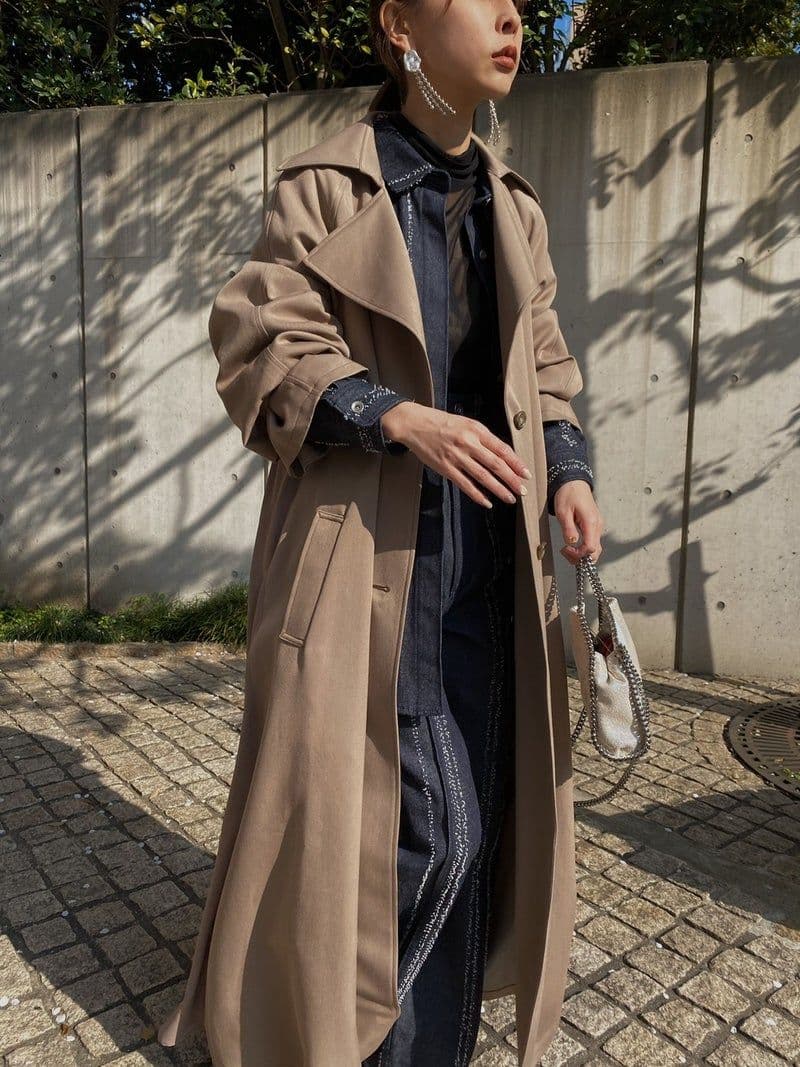 BACK CUTTING LACE COAT　ameri vintage