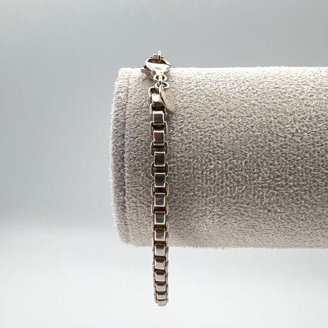 【美品】Tiffany ティファニー ブレスレット ベネチアン 18㌢ 箱袋付