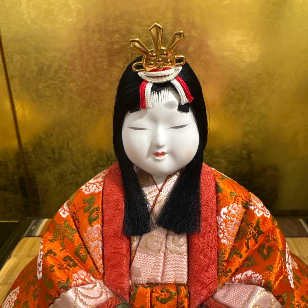 ひな人形　雛飾り　ひな飾り　レトロ　ビンテージ　アンティーク　木目込　ひな祭り