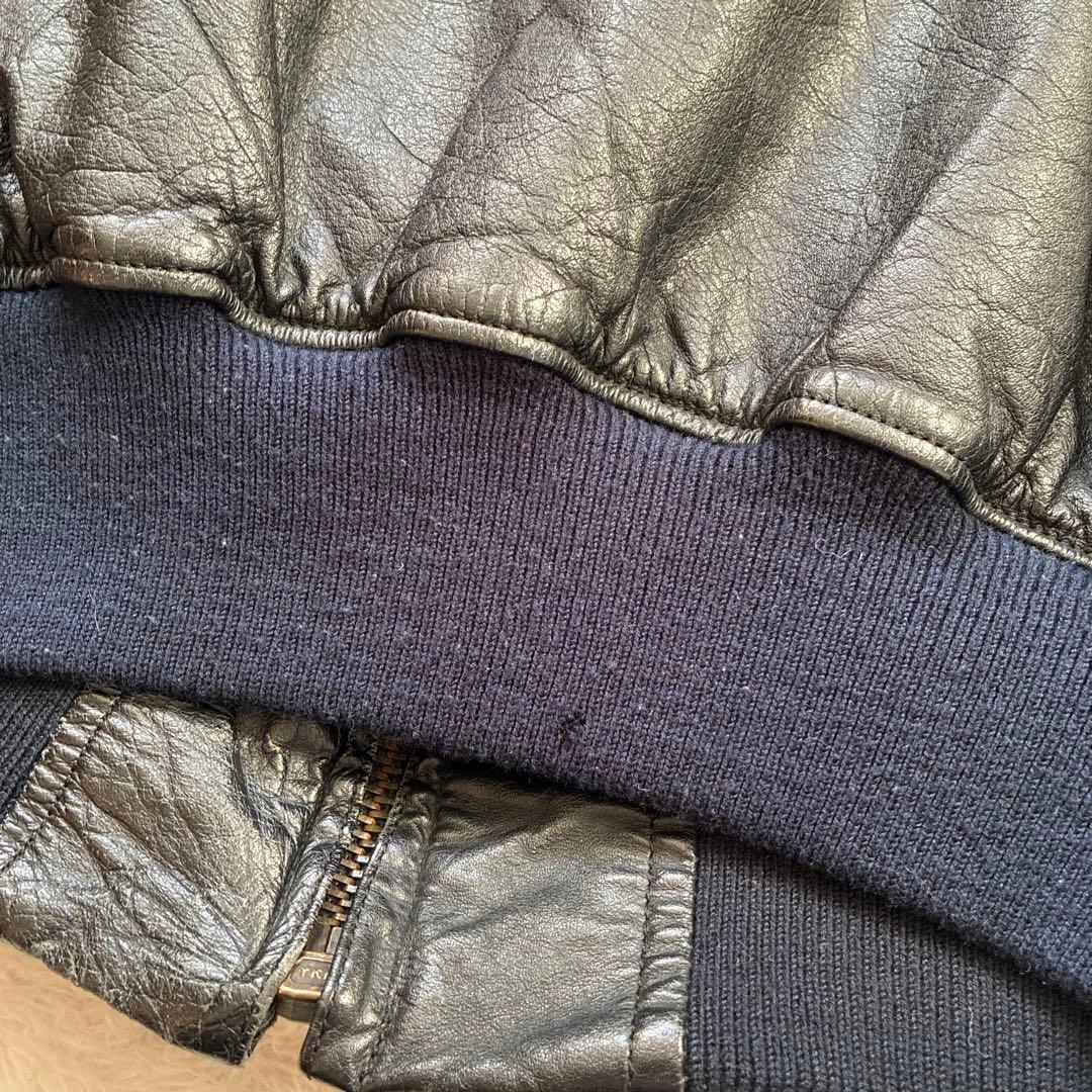 80s CWU-45/P 本革フライトジャケット Mサイズ ブラック