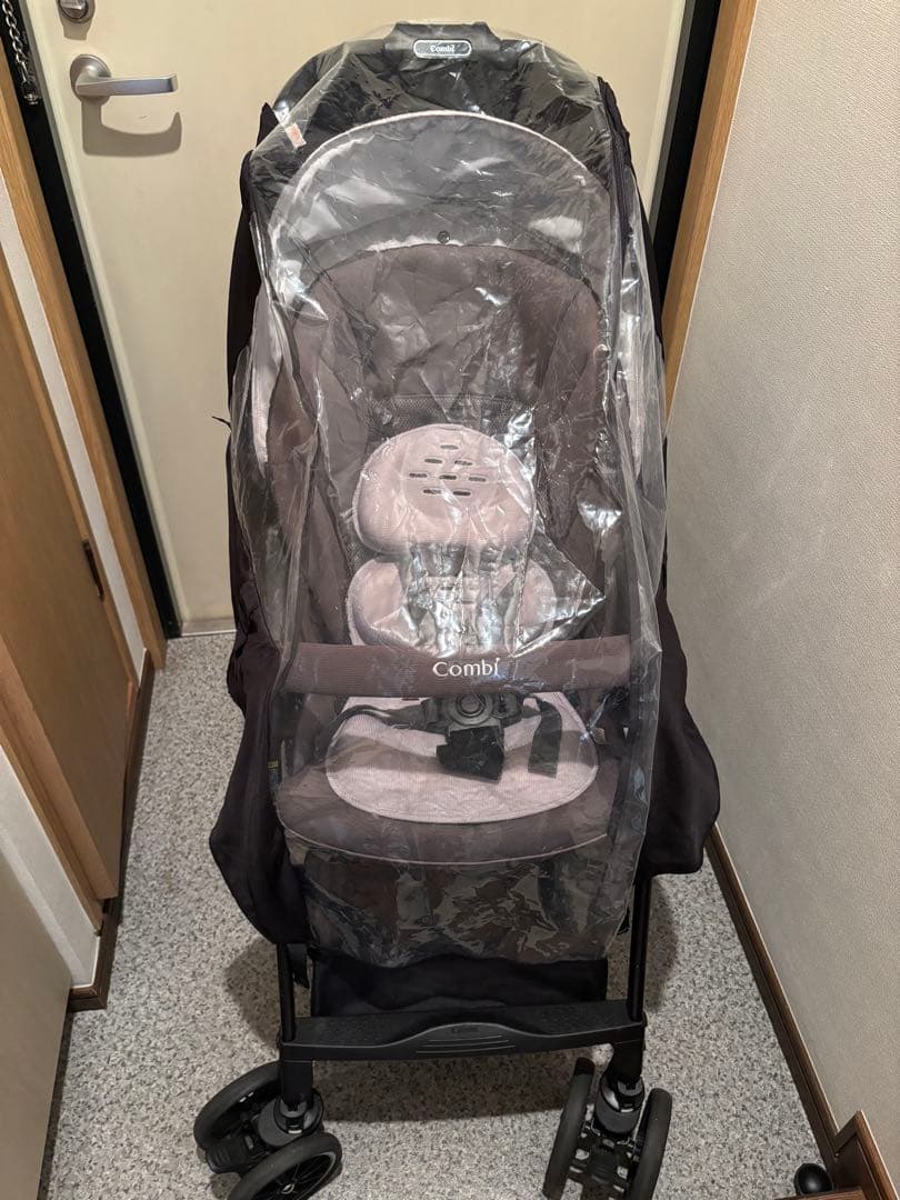 コンビ スゴカルα Light エッグショック AX 純正レインカバー付き