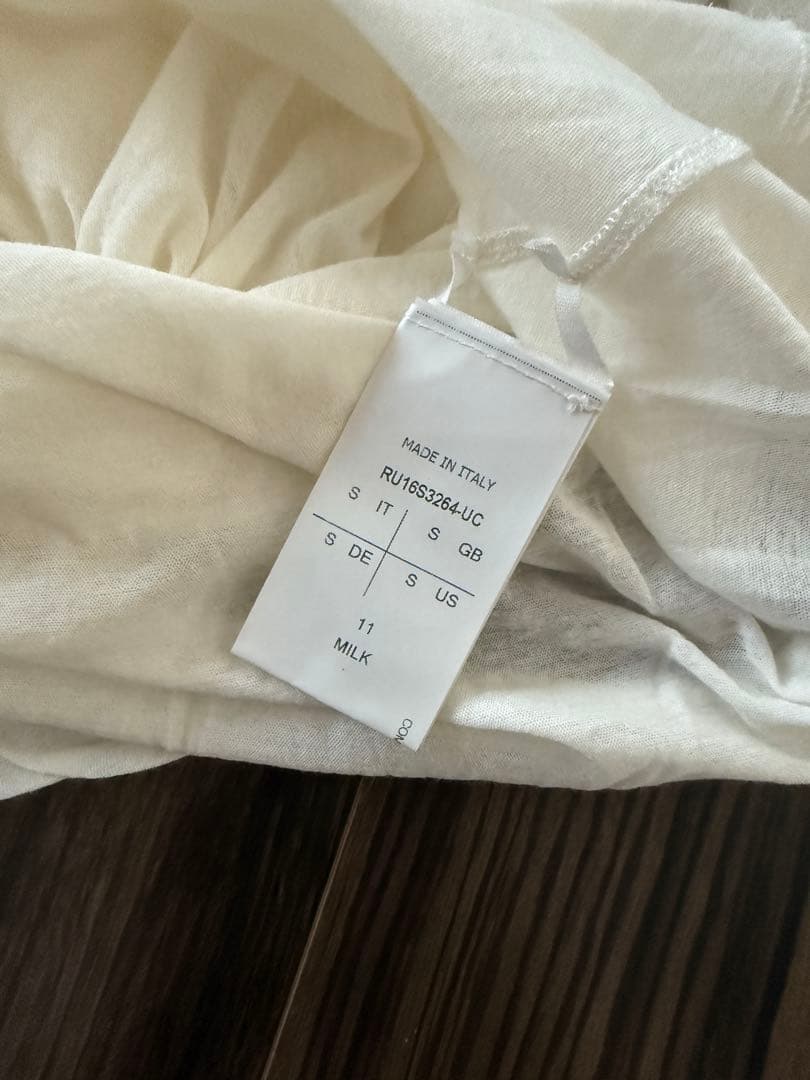 Rick Owens シアーTシャツ 半袖 MILK ホワイト イタリア製 S