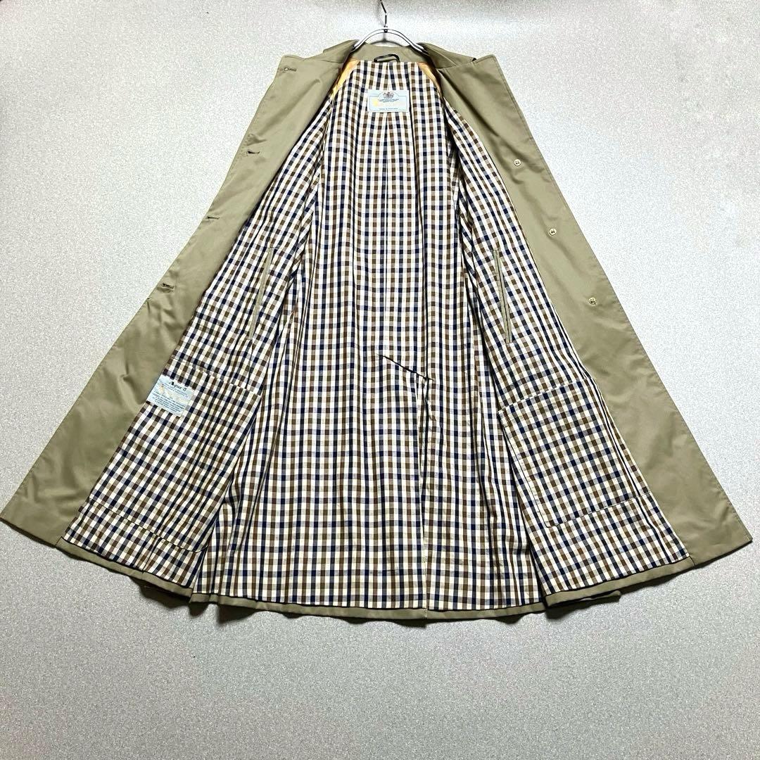 アクアスキュータム トレンチコート イギリス製 ギンガムチェック ヴィンテージ