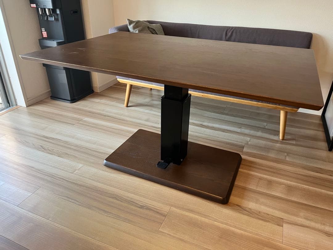 【むー】昇降ダイニングテーブル マナベ　ヴィンテージ モダン ナチュラル