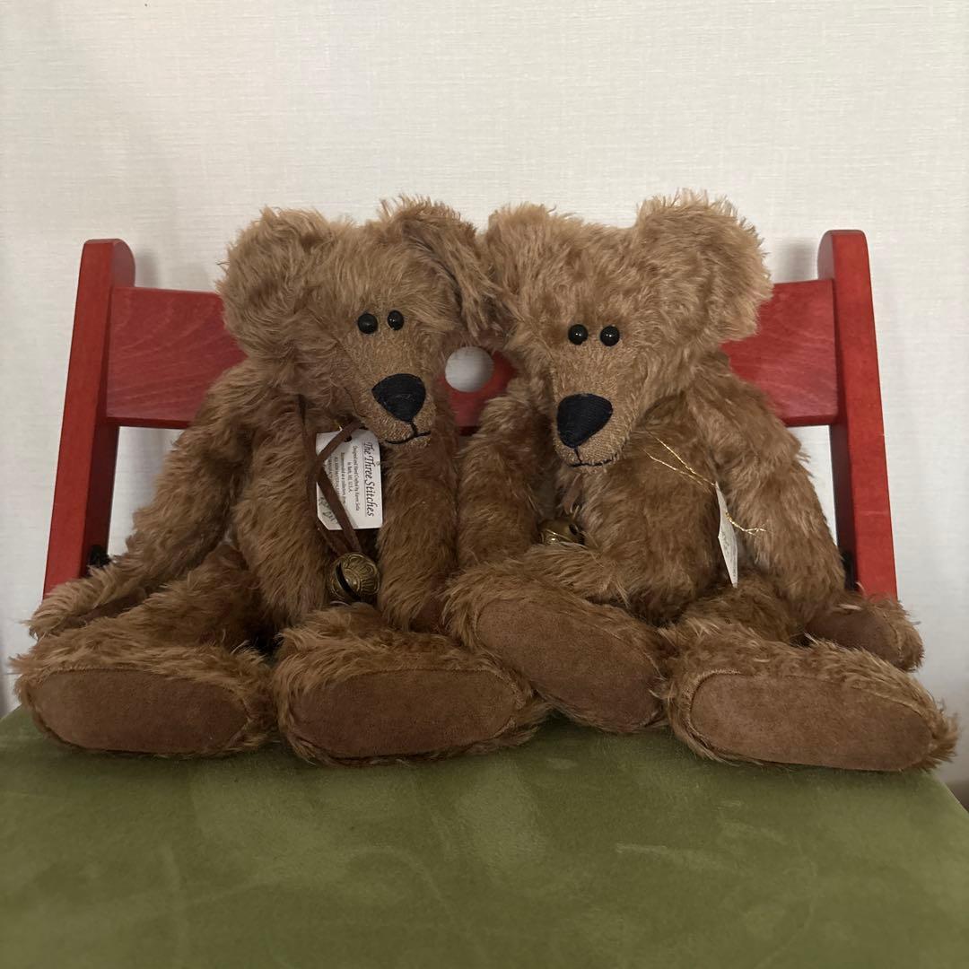 アメリカ製 テディベア 作家サイン入り2体