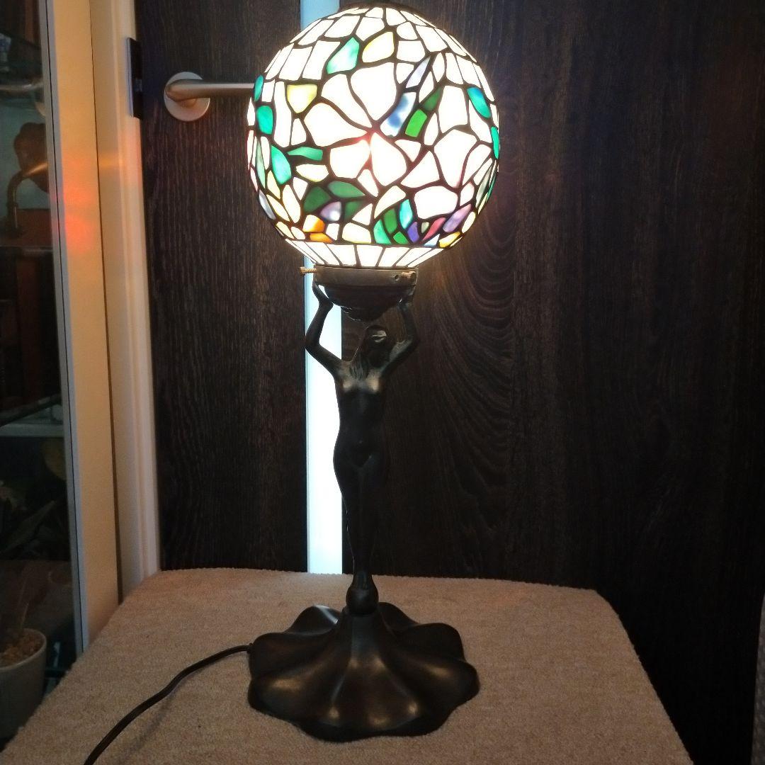 586 ステンドグラス球型フロアスタンド