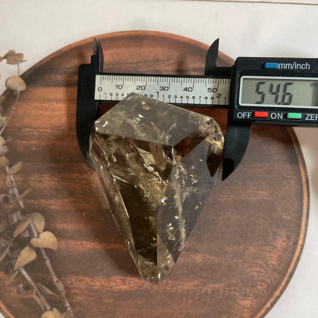 天然石　【高透明】　スモーキークオーツ　虹入り　フリーフォーム