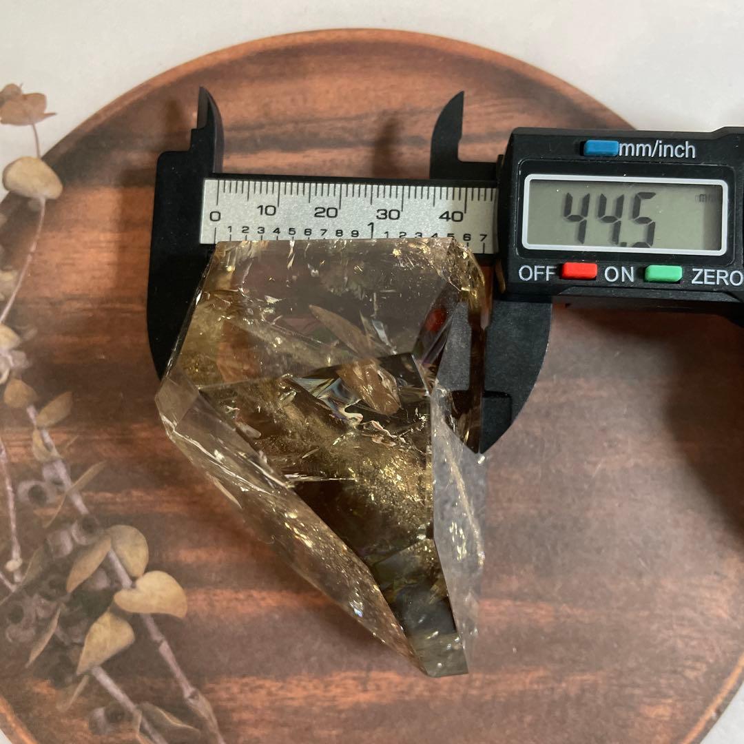 天然石　【高透明】　スモーキークオーツ　虹入り　フリーフォーム