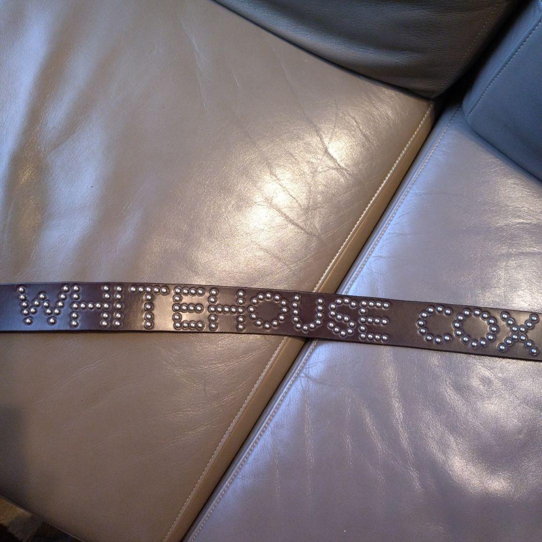 WHITEHOUSE COX スタッズレザーベルト 32 ホワイトハウスコックス
