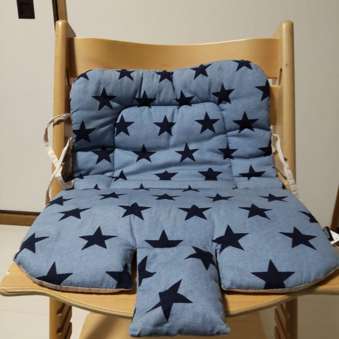 北欧風 木製ベビーチェア / ハイチェア / Katojiクッション付 /