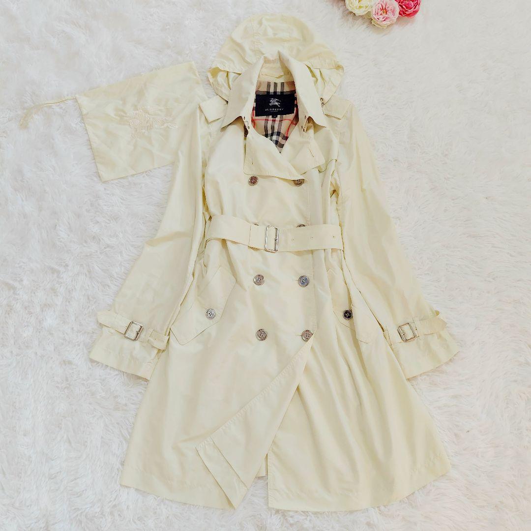 バーバリーロンドン　撥水スプリングコート トレンチコート　ノバチェック　40