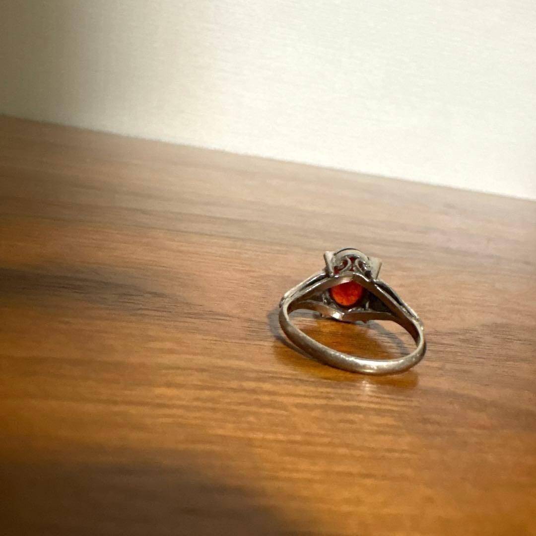 Fire Opal K14WG ファイアオパールVintageビンテージリング