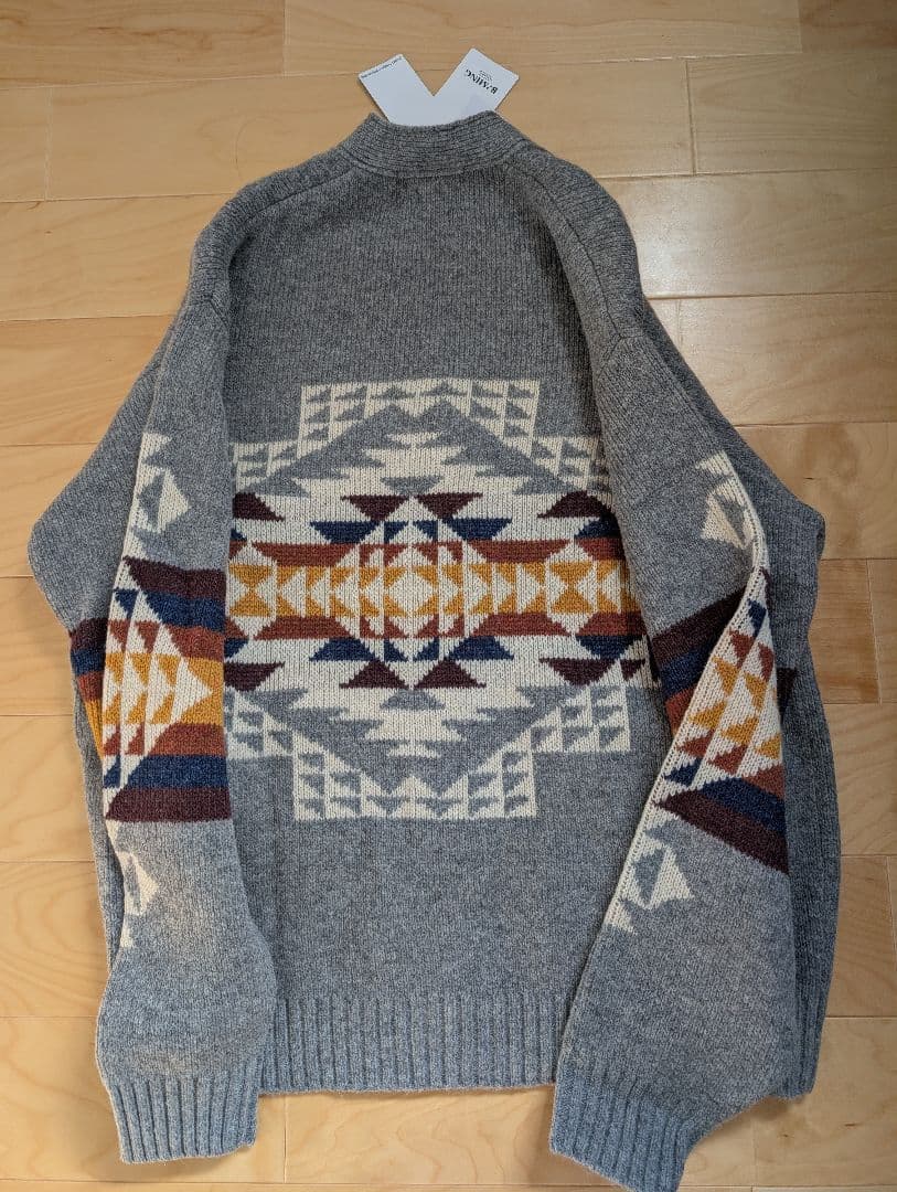 Pendleton グレー Vネックカーディガン S