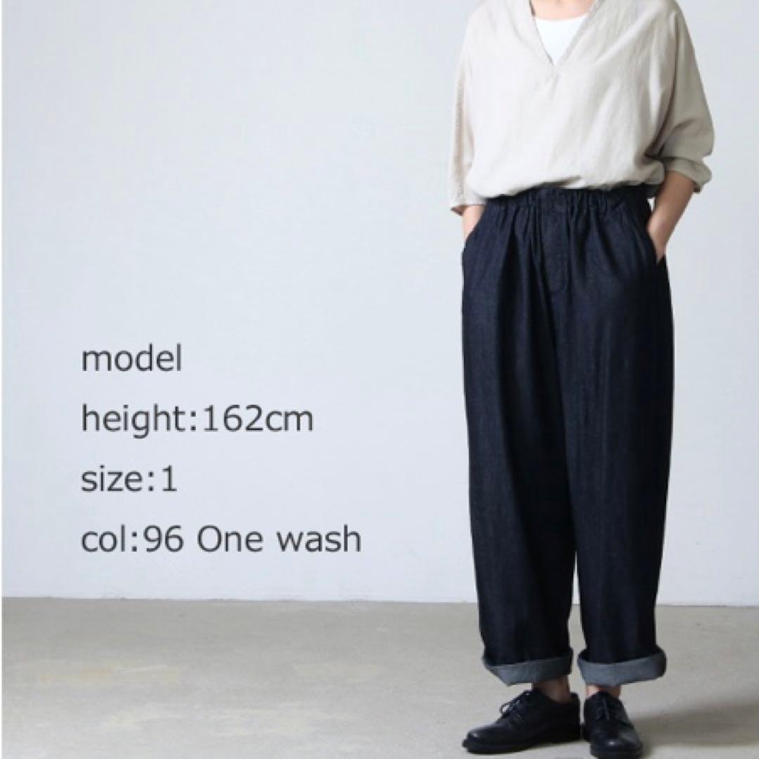 ミズイロインド mizuiroind ワイドイージーパンツ　デニム