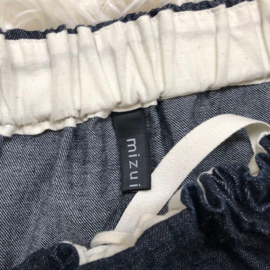 ミズイロインド mizuiroind ワイドイージーパンツ　デニム