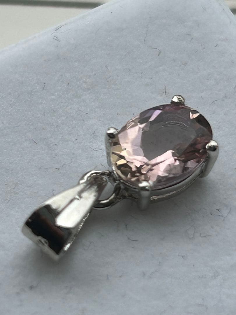 特価‼️トルマリン　オーバル　シルバーメッキ　ペンダント