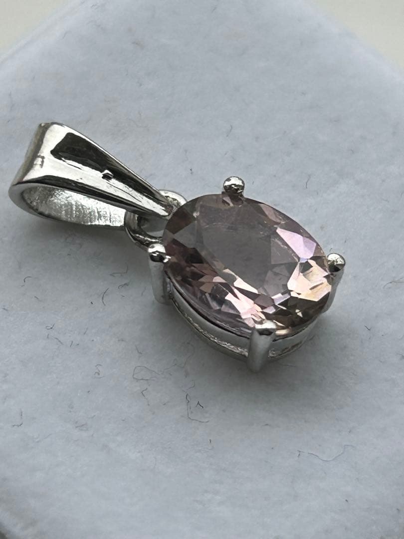 特価‼️トルマリン　オーバル　シルバーメッキ　ペンダント