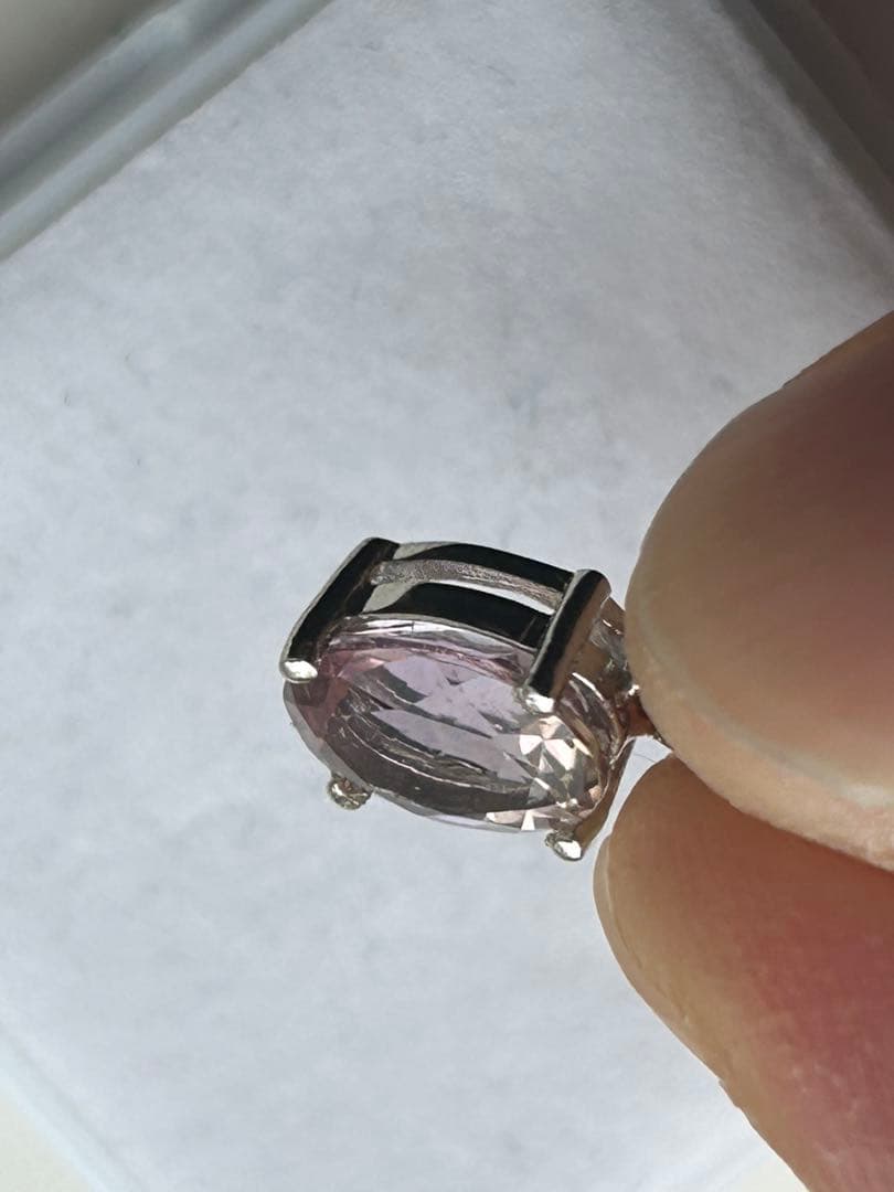 特価‼️トルマリン　オーバル　シルバーメッキ　ペンダント