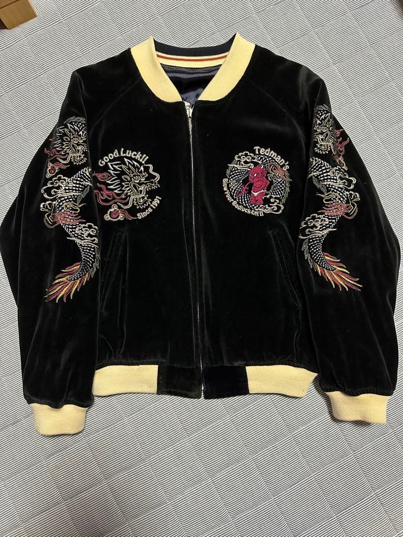 TEDMAN テッドマンリバーシブルスカジャン スーベニアジャケット別珍サテン